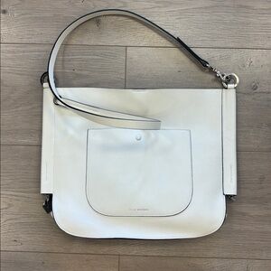 NWT Stuart Weitzman white leather crossbody bag